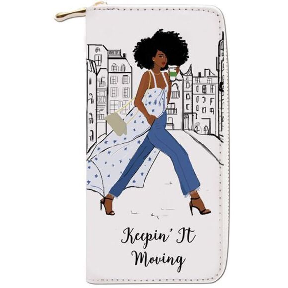 Large Clutch Statement Wallet | Keepin' It Moving - Picture 1 of 2
